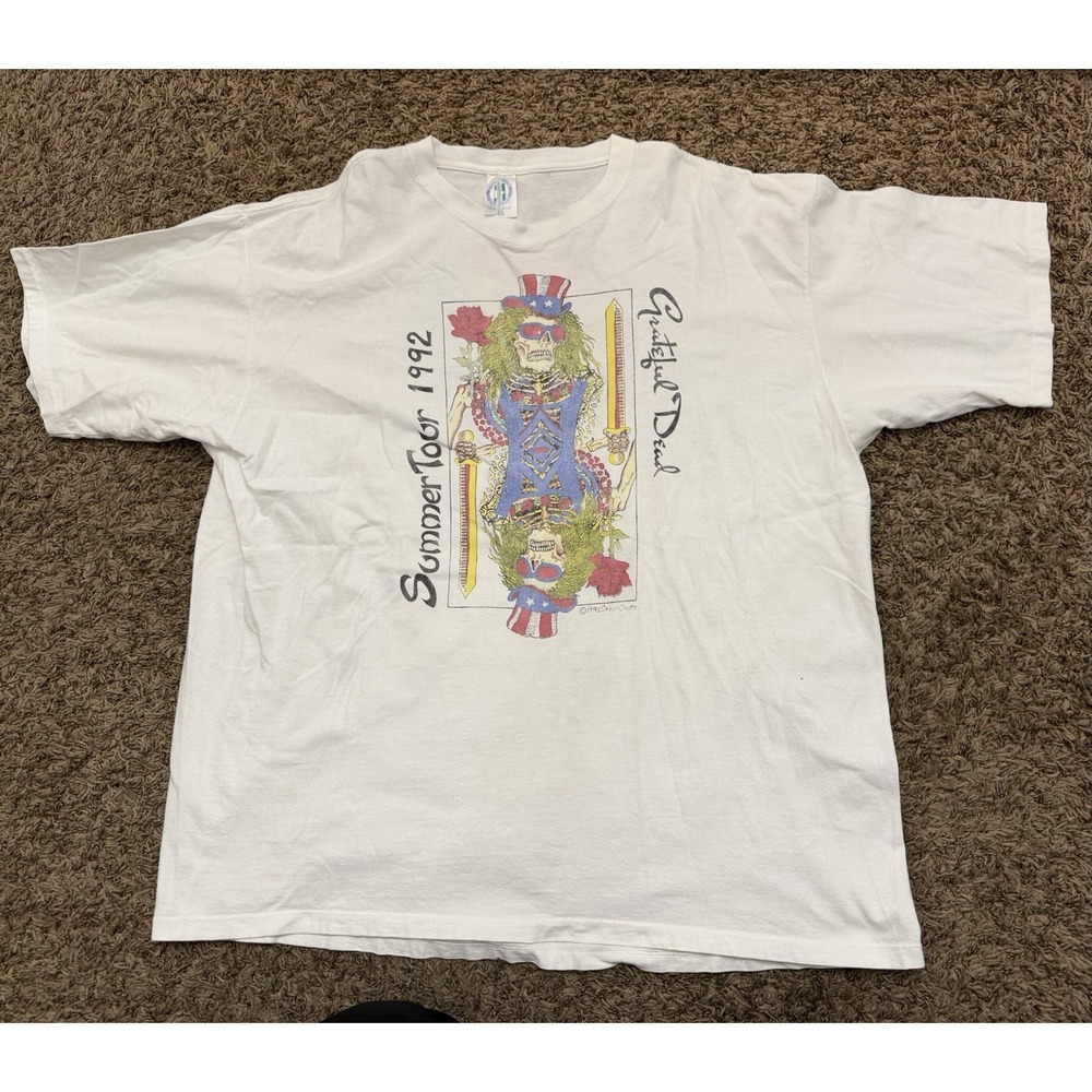 Vintage Grateful Dead 1992 Summer Tour Crest Craft Mens Size 2XL